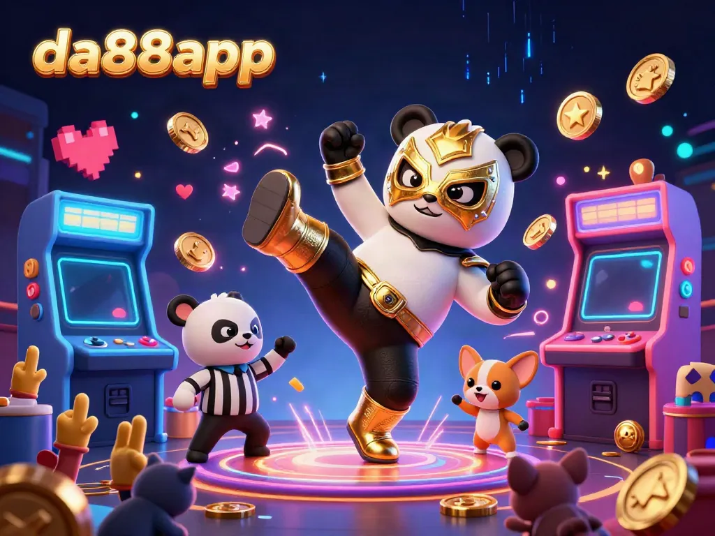 Experience the thrilling action at da88app with animated characters in a vibrant casino scene.