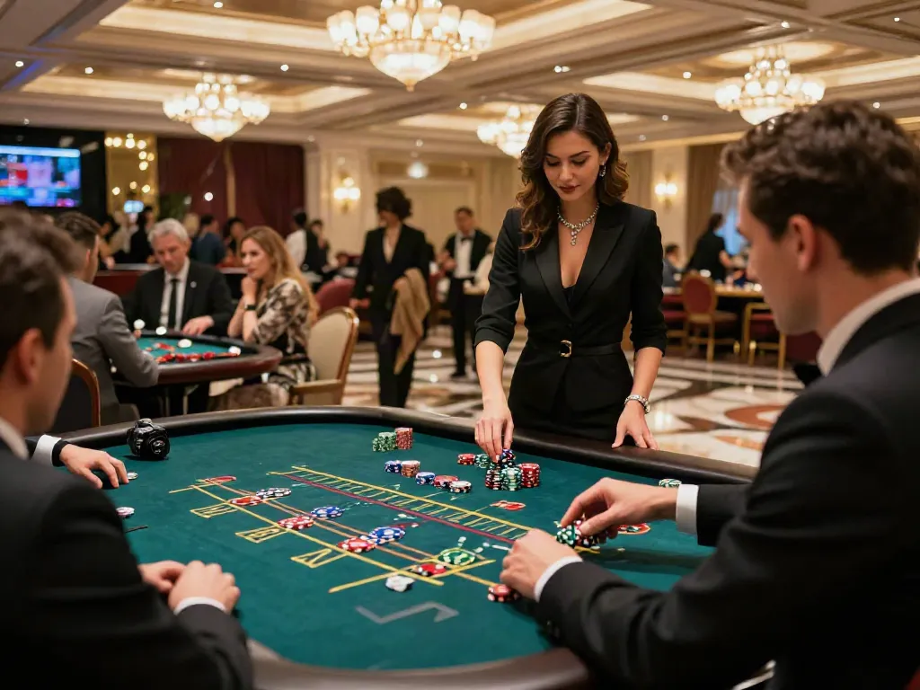 man88 casino gaming experience with vibrant roulette table and elegant dealer