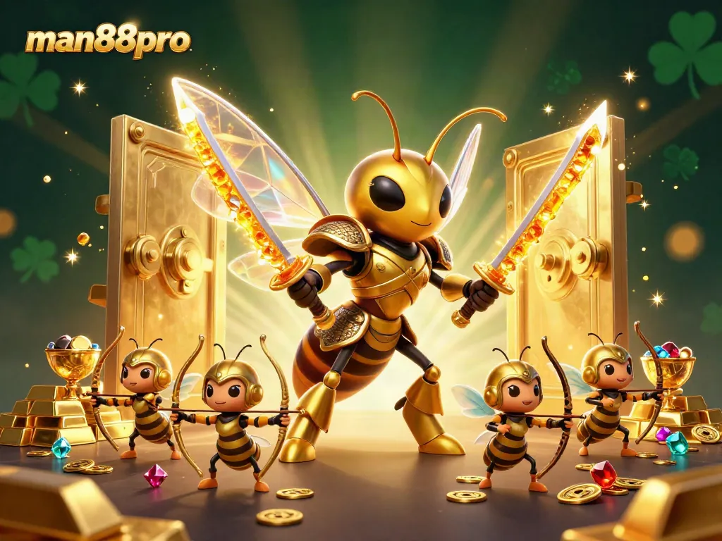 Experience the thrill of casino wins with man88pro's vibrant and dynamic 3D illustration.