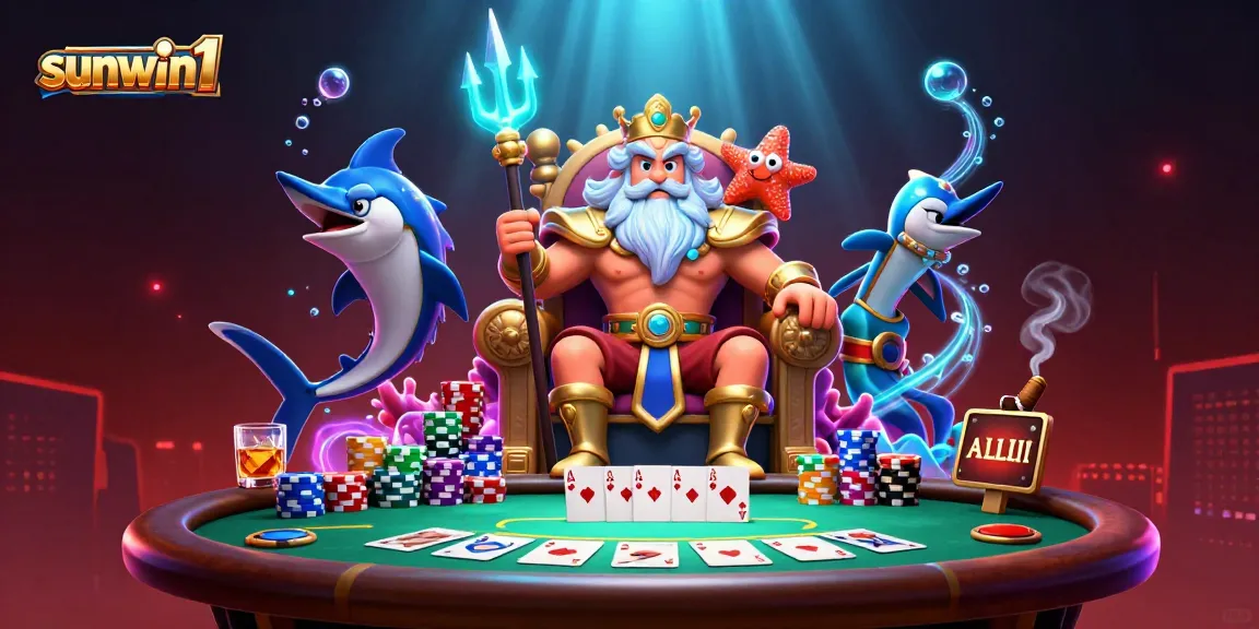 Experience the thrilling gameplay of sunwin1 with poker elements and vibrant underwater visuals.