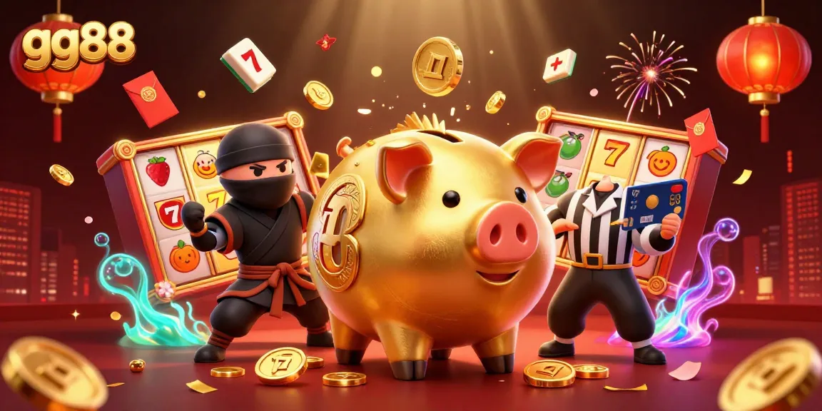 Engage with gg88's vibrant online casino experience featuring a lively sumo wrestler and dynamic gaming elements.